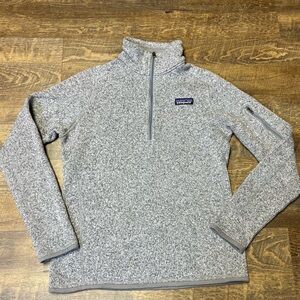 Patagonia Better Sweater Fleece 1/4 Zip Pullover Women's Small Gray